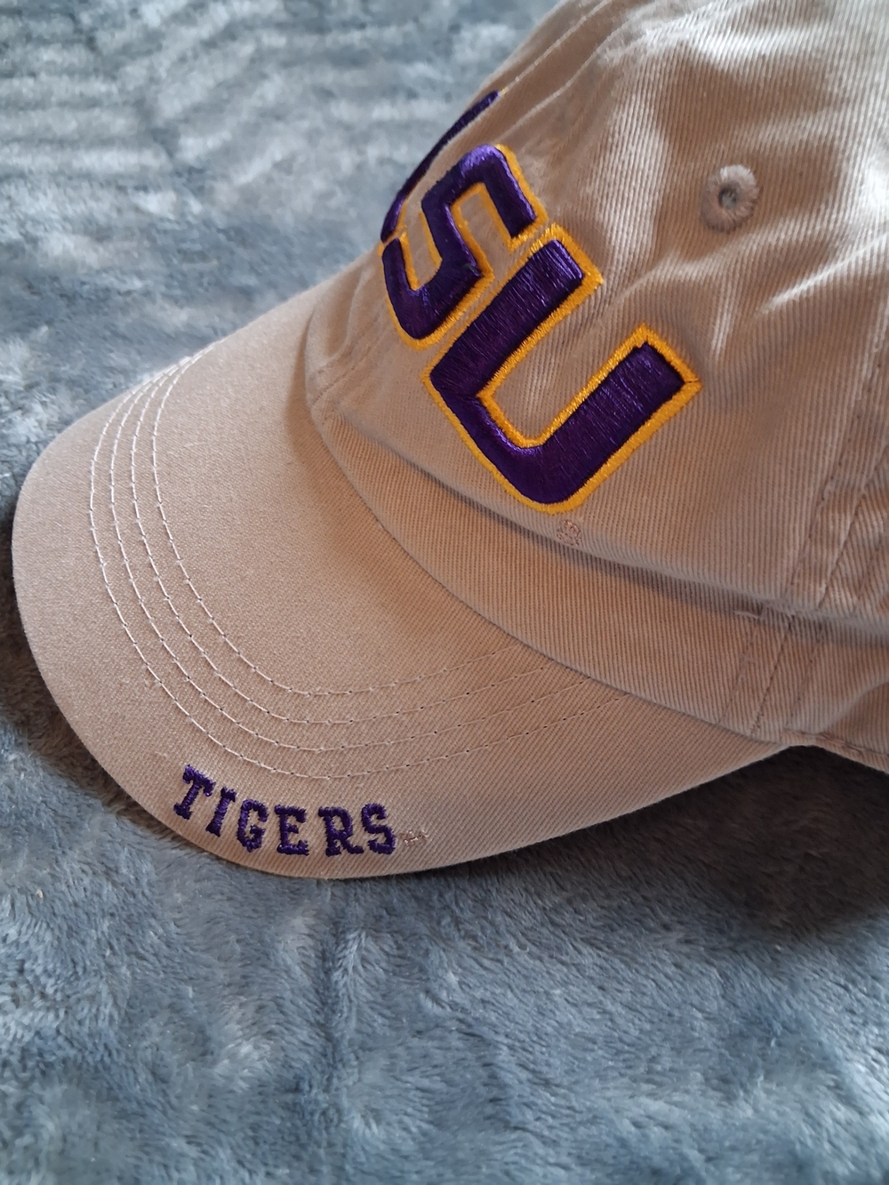LSU NWT Cap Beige Velcro Back Mens Or Womens - Picture 7 of 11